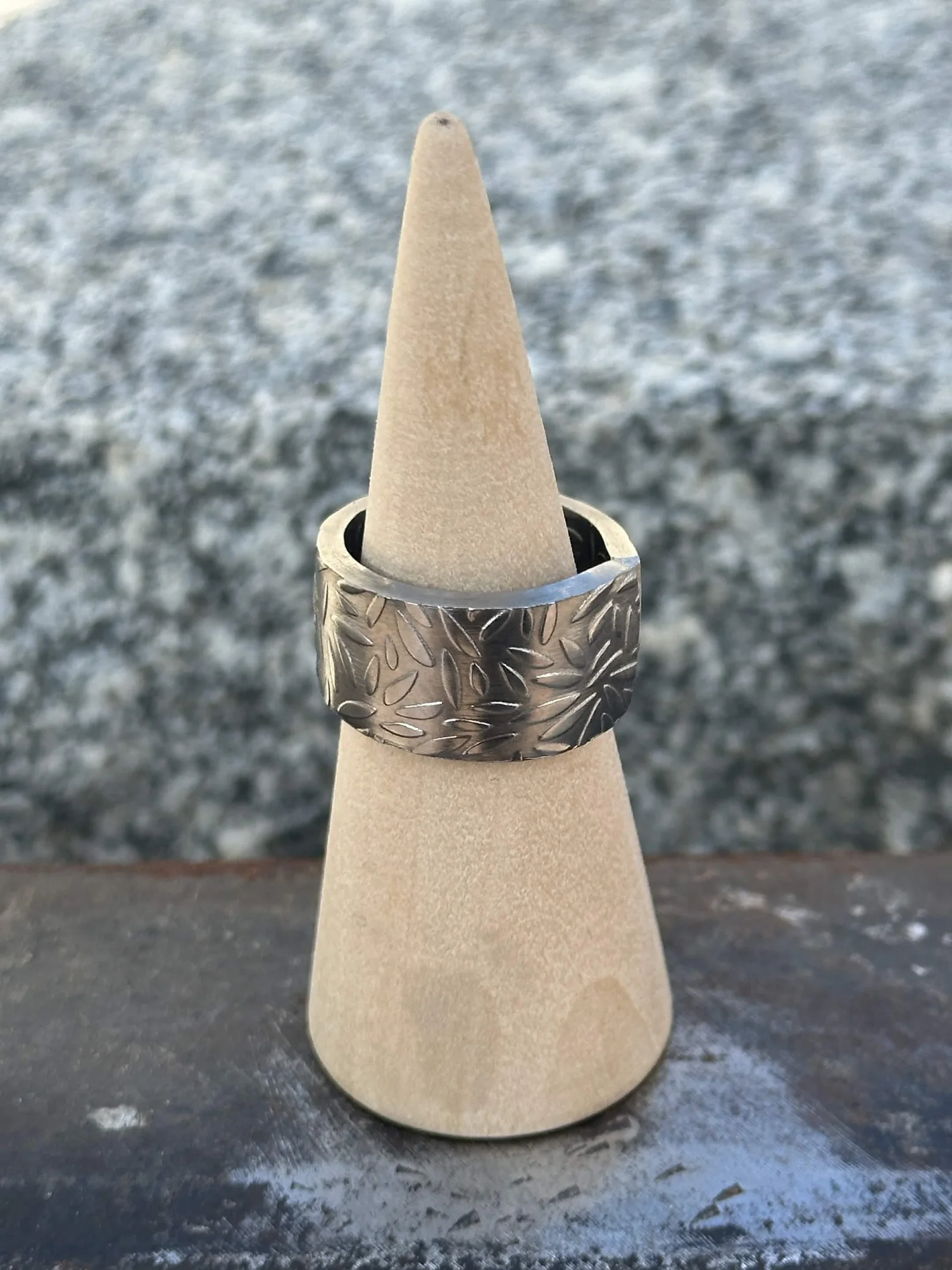 Bague Feuillage Givré