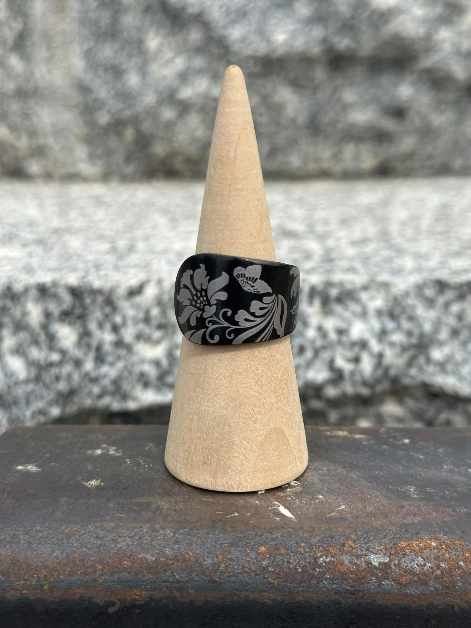 Bague Fleur Noire